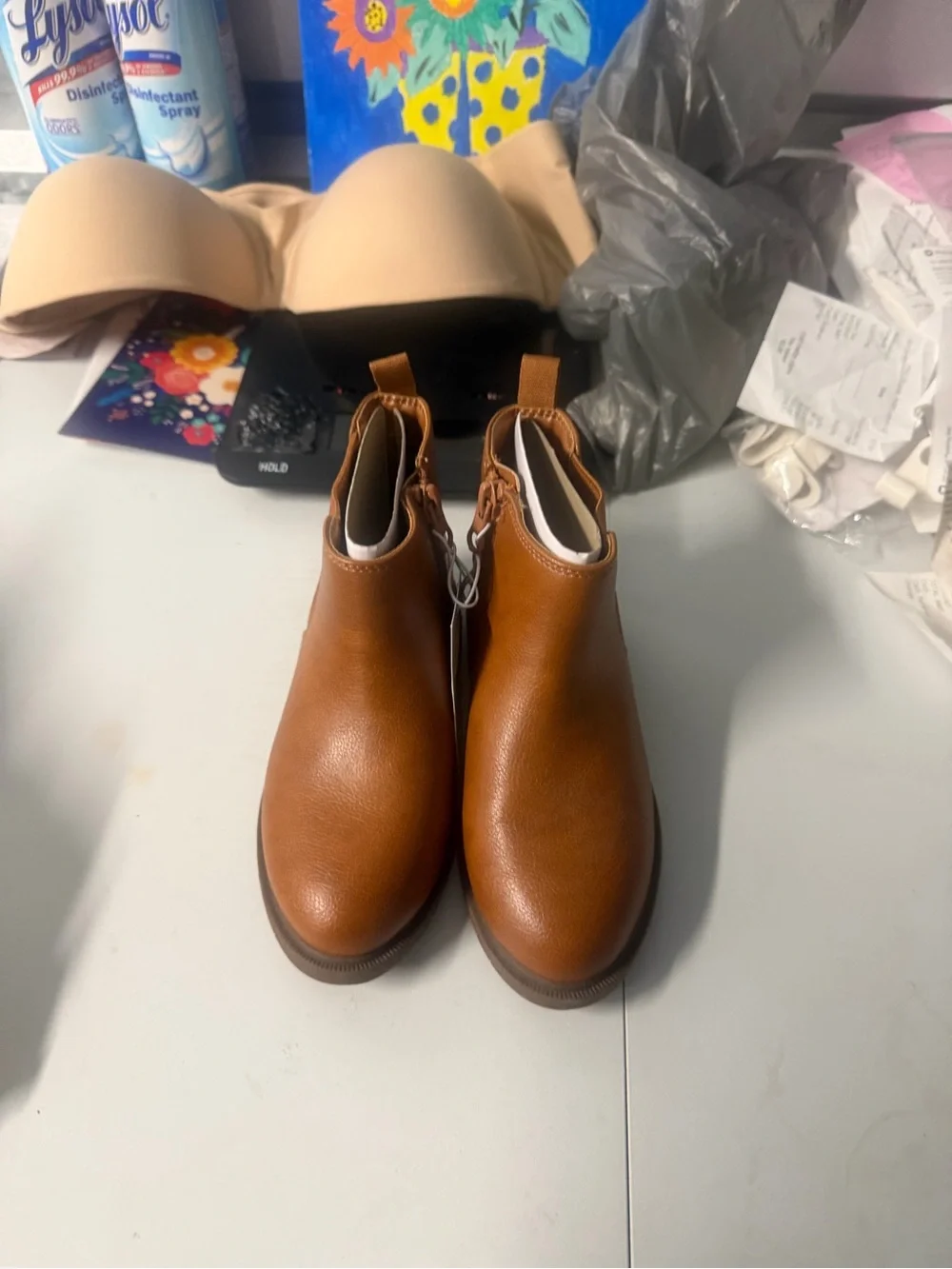 Boots, girls, cat and Jack Chelsea Brown size 11 NWT